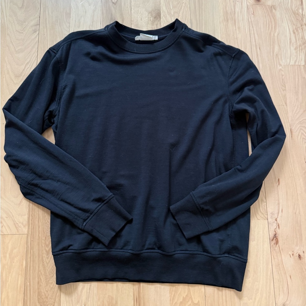 Icebreaker Men's Shifter Wool-blend Long-Sleeve Sweatshirt Black Size M